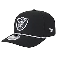 Men's New Era Black Las Vegas Raiders Gameday Multi Rope 9SEVENTY Stretch-Snap Hat