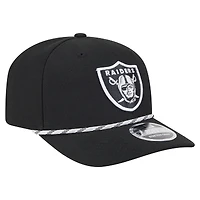 Casquette extensible à boutons-pression New Era noire Gameday 9SEVENTY des Las Vegas Raiders pour homme