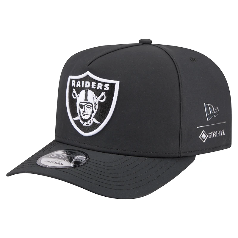 Men's New Era Black Las Vegas Raiders Gore-Tex A-Frame 9FIFTY Adjustable Hat