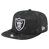 Casquette snapback noire en caoutchouc pour homme New Era des Las Vegas Raiders