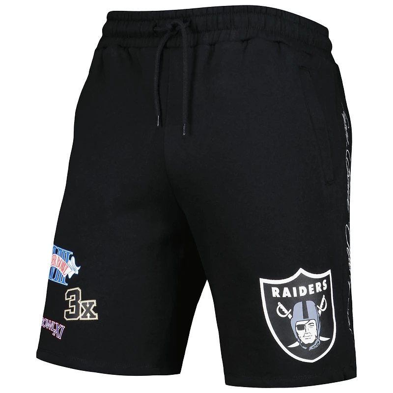 Short pour homme Historic Champs des Las Vegas Raiders New Era noir