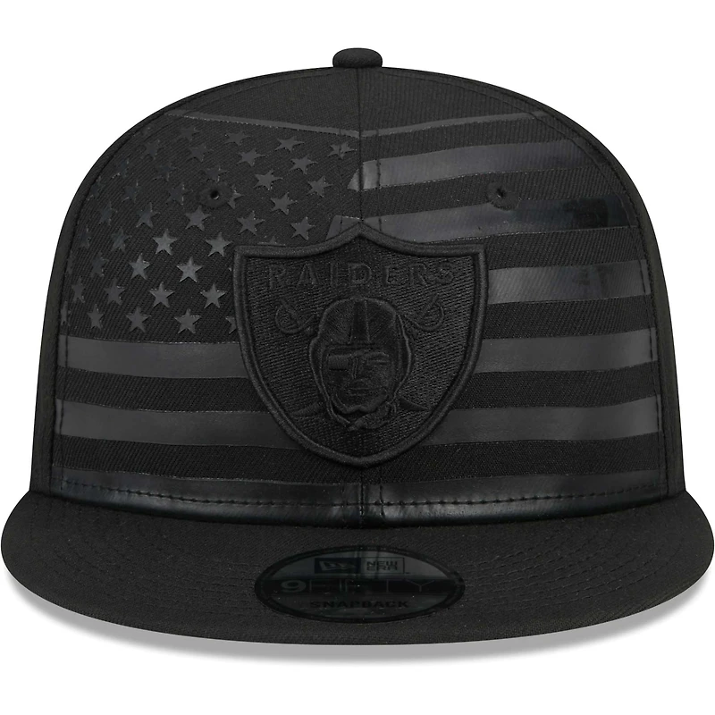 Casquette Snapback 9FIFTY Independent des Las Vegas Raiders New Era noire pour homme
