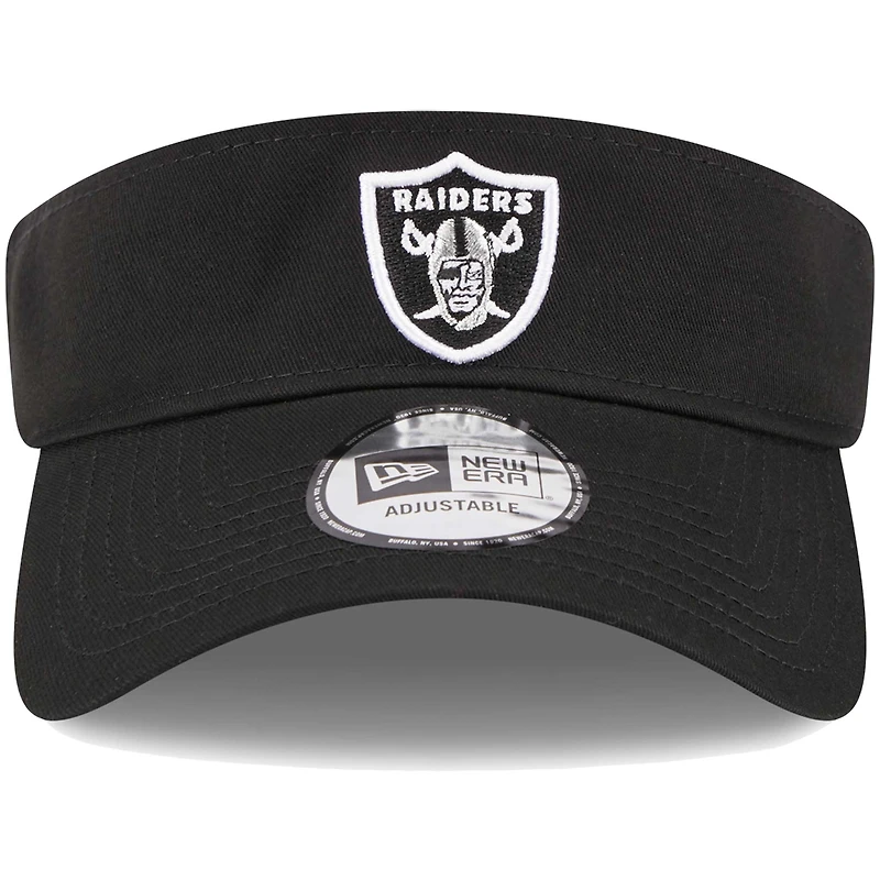 Visière principale ajustable noire des Las Vegas Raiders New Era pour homme