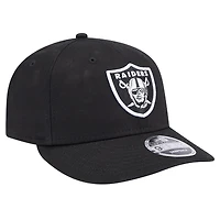 Casquette Snapback 9FIFTY principale à profil bas des Las Vegas Raiders New Era noire pour hommes