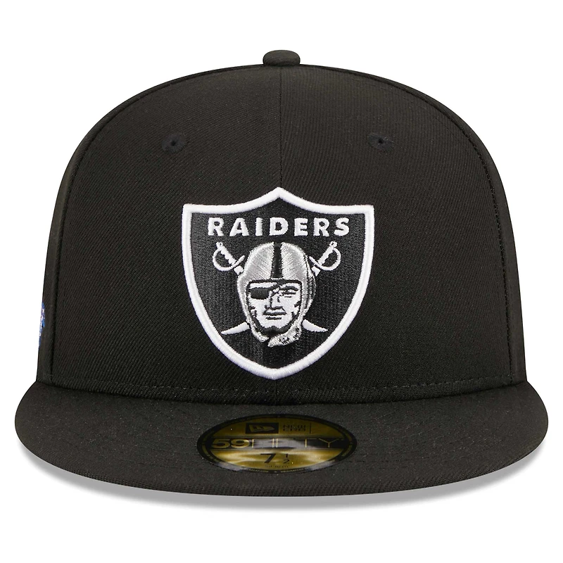 Casquette ajustée 59FIFTY New Era pour hommes des Las Vegas Raiders Main Patch noir
