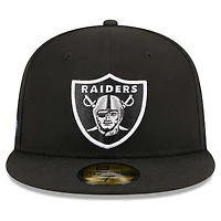 Casquette ajustée 59FIFTY New Era pour hommes des Las Vegas Raiders Main Patch noir