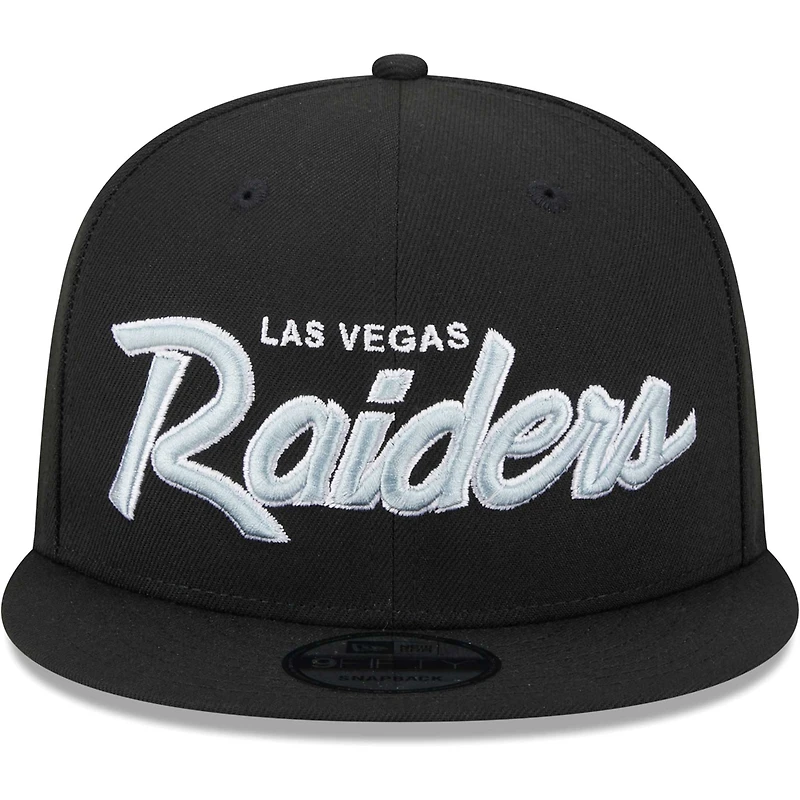 Casquette Snapback 9FIFTY pour homme avec inscription principale des Las Vegas Raiders New Era noire