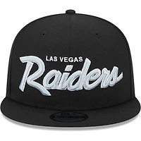 Casquette Snapback 9FIFTY pour homme avec inscription principale des Las Vegas Raiders New Era noire