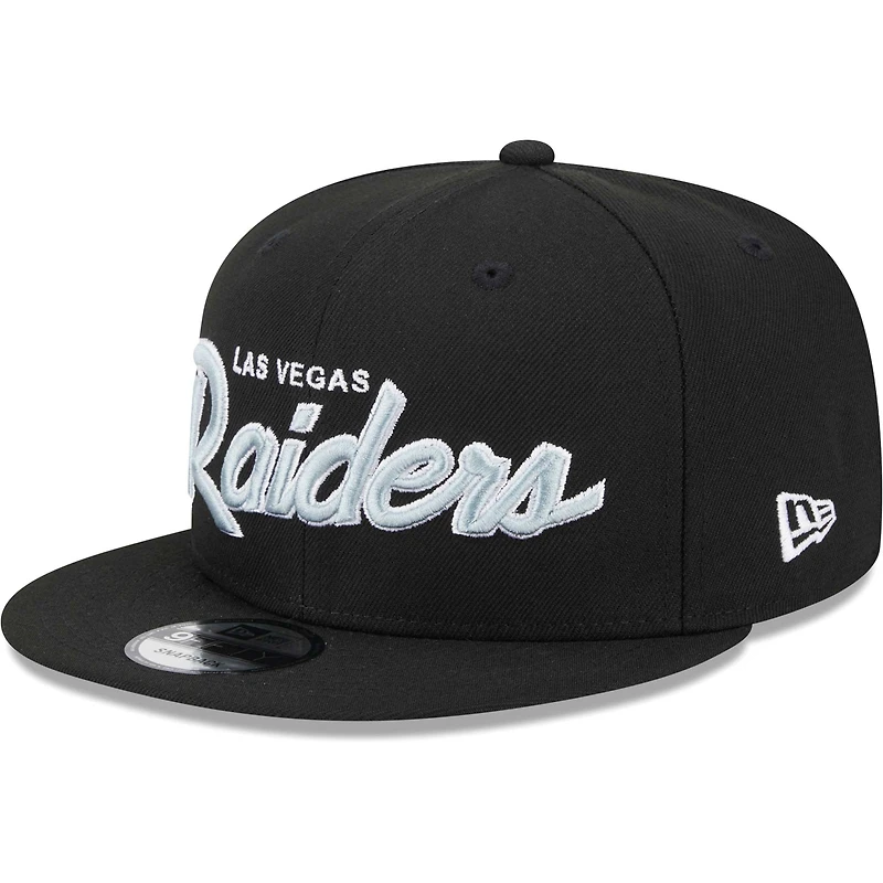 Casquette Snapback 9FIFTY pour homme avec inscription principale des Las Vegas Raiders New Era noire