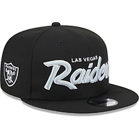 Casquette Snapback 9FIFTY pour homme avec inscription principale des Las Vegas Raiders New Era noire