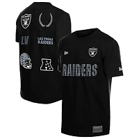 T-shirt de match New Era noir pour homme, Las Vegas Raiders