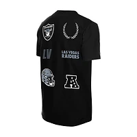 T-shirt de match New Era noir pour homme, Las Vegas Raiders