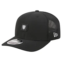 Casquette ajustable New Era noire pour homme, logo Las Vegas Raiders, modèle 9SEVENTY
