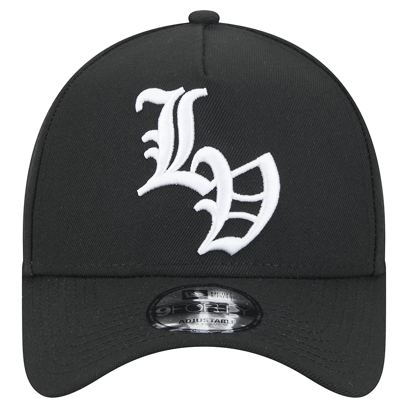 Casquette ajustable Mystic 9FORTY A-Frame noire New Era pour homme des Las Vegas Raiders