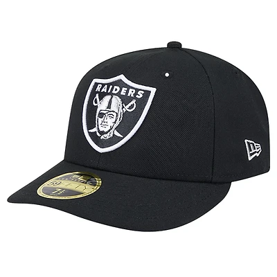 Casquette ajustée 59FIFTY noire Las Vegas Raiders Omaha pour homme de New Era