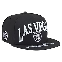 Men's New Era Black Las Vegas Raiders  Oversized 59FIFTY Fitted Hat