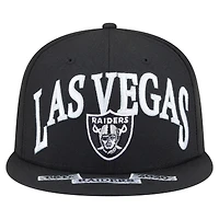 Men's New Era Black Las Vegas Raiders  Oversized 59FIFTY Fitted Hat