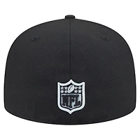 Men's New Era Black Las Vegas Raiders  Oversized 59FIFTY Fitted Hat