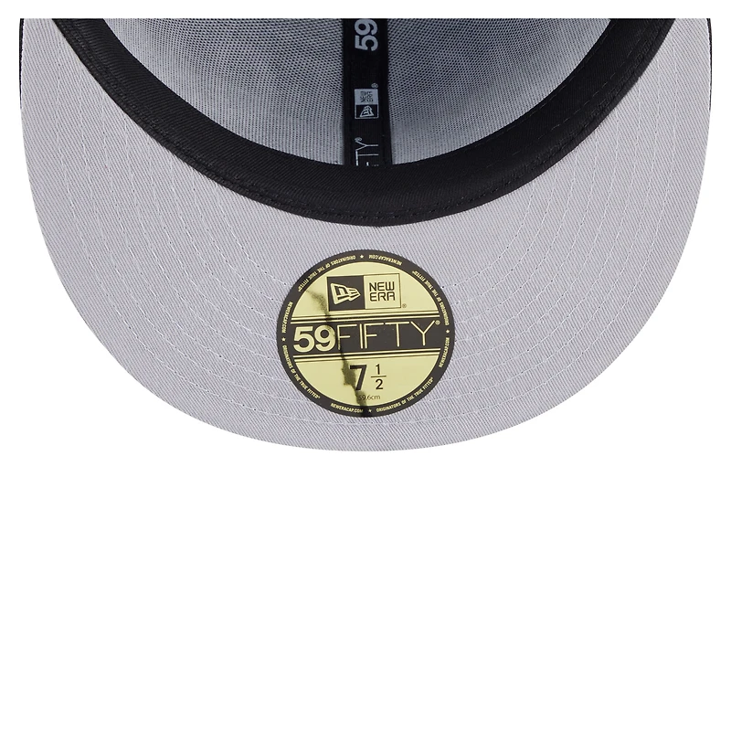 Men's New Era Black Las Vegas Raiders  Oversized 59FIFTY Fitted Hat