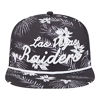 Casquette snapback New Era 9FIFTY noire pour homme, motif palmiers, Las Vegas Raiders