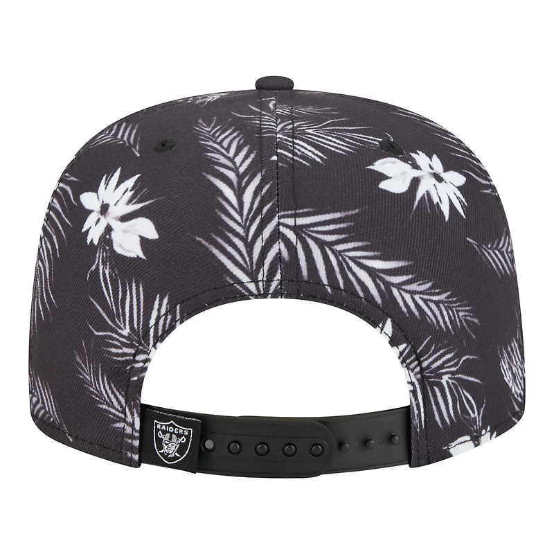 Casquette snapback New Era 9FIFTY noire pour homme, motif palmiers, Las Vegas Raiders