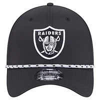 Men's New Era Black Las Vegas Raiders Perforated 39THIRTY Flex Hat