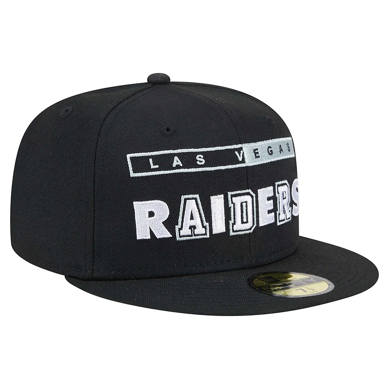 Men's New Era Black Las Vegas Raiders Ransom 59FIFTY Fitted Hat