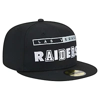 Men's New Era Black Las Vegas Raiders Ransom 59FIFTY Fitted Hat