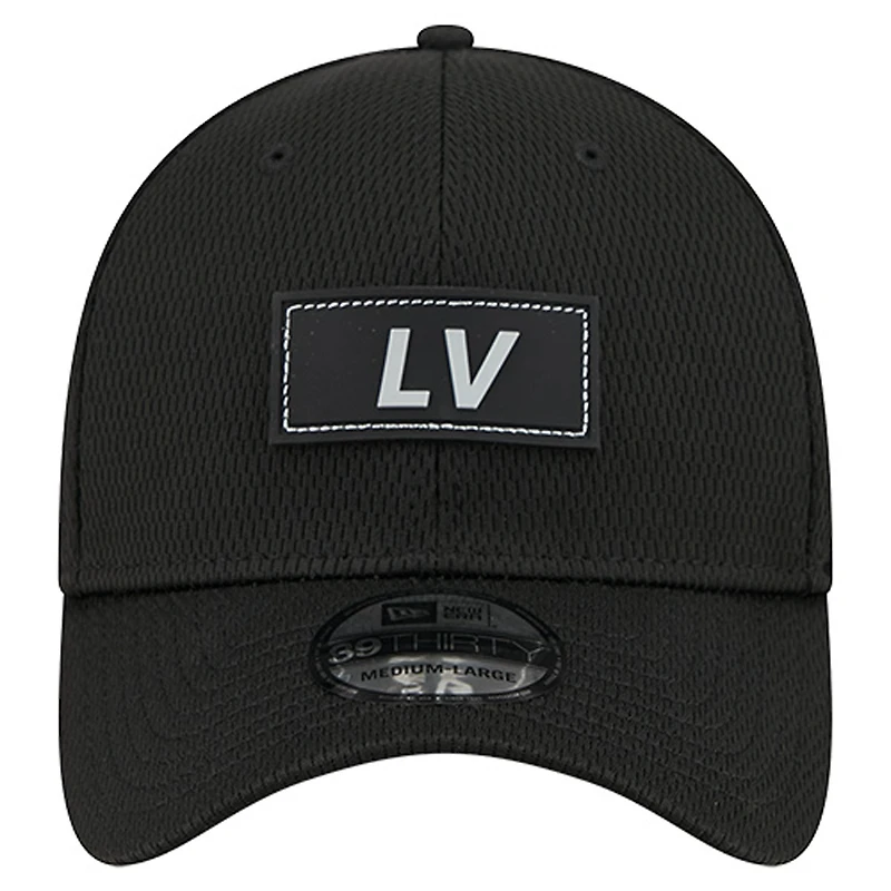 Men's New Era Black Las Vegas Raiders Scoreboard 39THIRTY Flex Hat