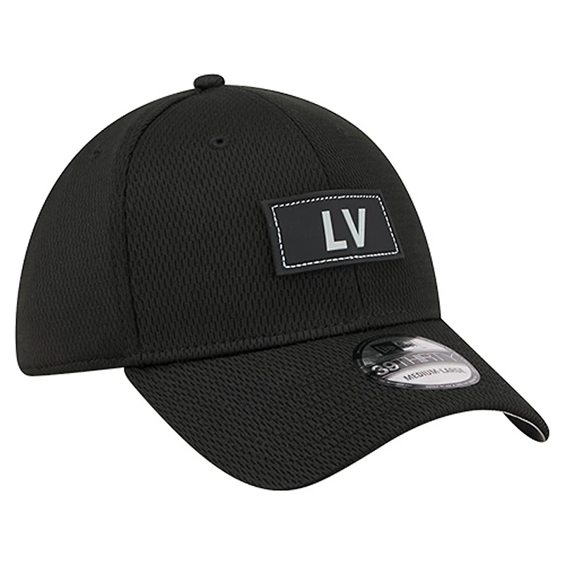 Casquette 39THIRTY Flex noire New Era pour homme avec logo des Las Vegas Raiders