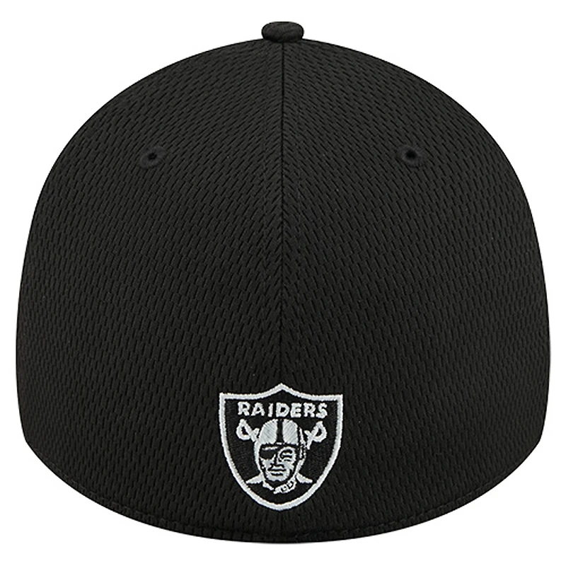 Casquette 39THIRTY Flex noire New Era pour homme avec logo des Las Vegas Raiders