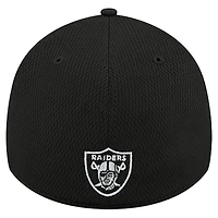 Casquette 39THIRTY Flex noire New Era pour homme avec logo des Las Vegas Raiders