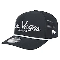 Casquette ajustable 9SEVENTY noire New Era pour homme avec inscription Las Vegas Raiders