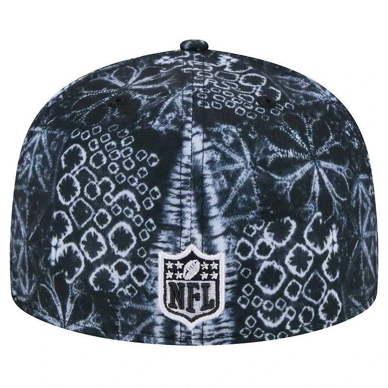 Men's New Era Black Las Vegas Raiders Shibori 59FIFTY Fitted Hat