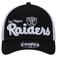 Men's New Era  Black Las Vegas Raiders Side Lines 9FORTY Adjustable Hat
