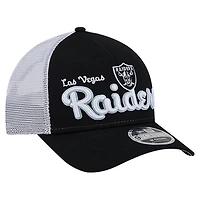 Men's New Era  Black Las Vegas Raiders Side Lines 9FORTY Adjustable Hat