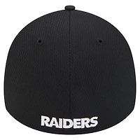 Men's New Era Black Las Vegas Raiders Sport Night Active 39THIRTY Flex Hat
