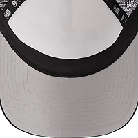 Men's New Era Black Las Vegas Raiders Stacked A-Frame Trucker 9FORTY Adjustable Hat