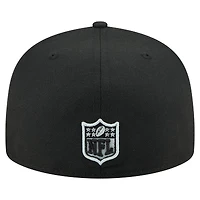 Casquette ajustée 59FIFTY noire New Era pour homme, motif State Stitch des Las Vegas Raiders