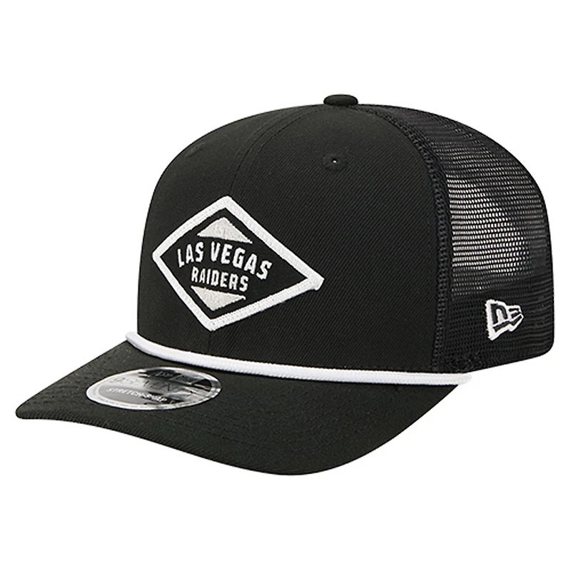 Casquette ajustable 9SEVENTY noire New Era pour homme des Las Vegas Raiders