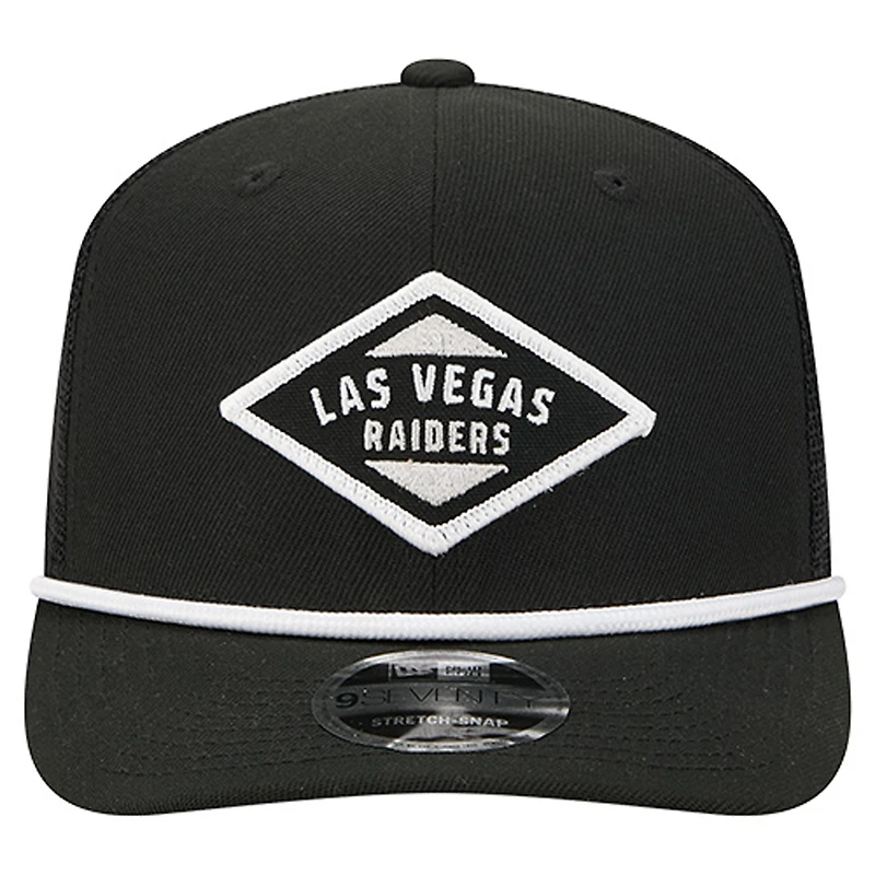 Casquette ajustable 9SEVENTY noire New Era pour homme des Las Vegas Raiders