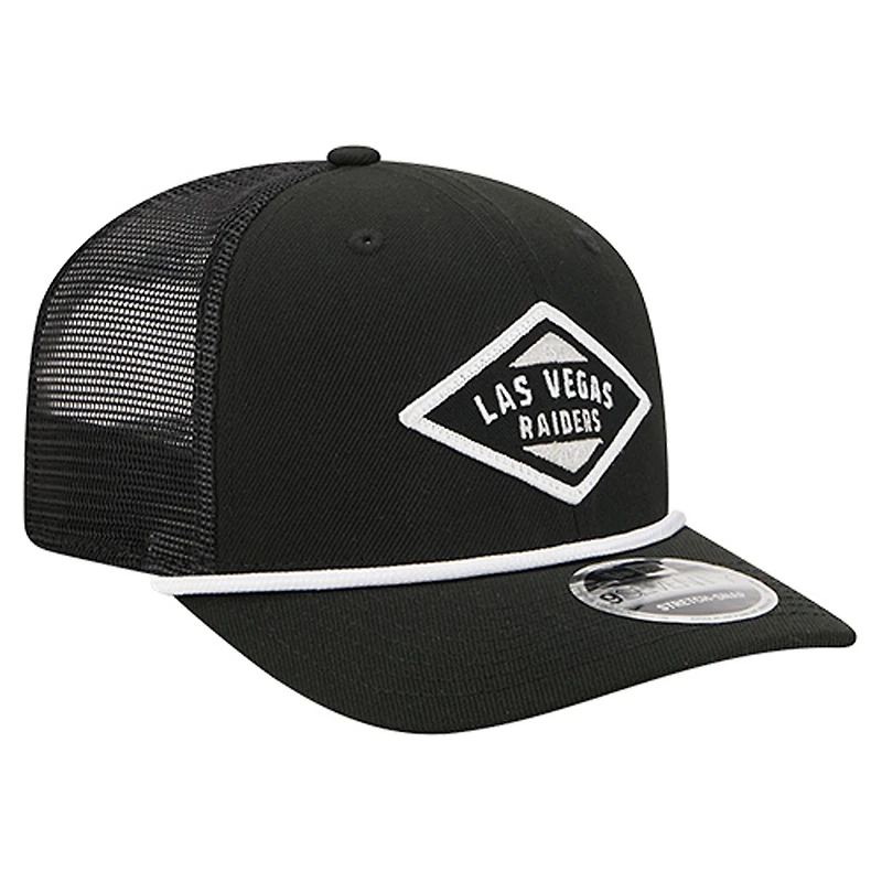 Casquette ajustable 9SEVENTY noire New Era pour homme des Las Vegas Raiders