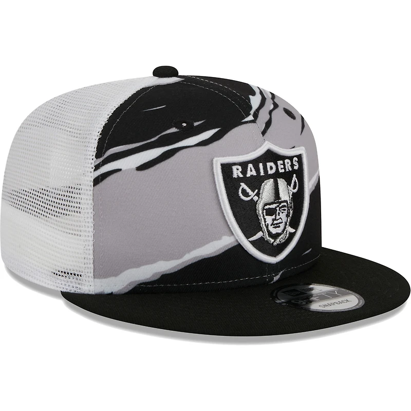 Casquette snapback noire Las Vegas Raiders Tear Trucker 9FIFTY New Era pour homme