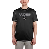 T-shirt New Era noir pour homme, imprimé en relief « Third Down » des Las Vegas Raiders