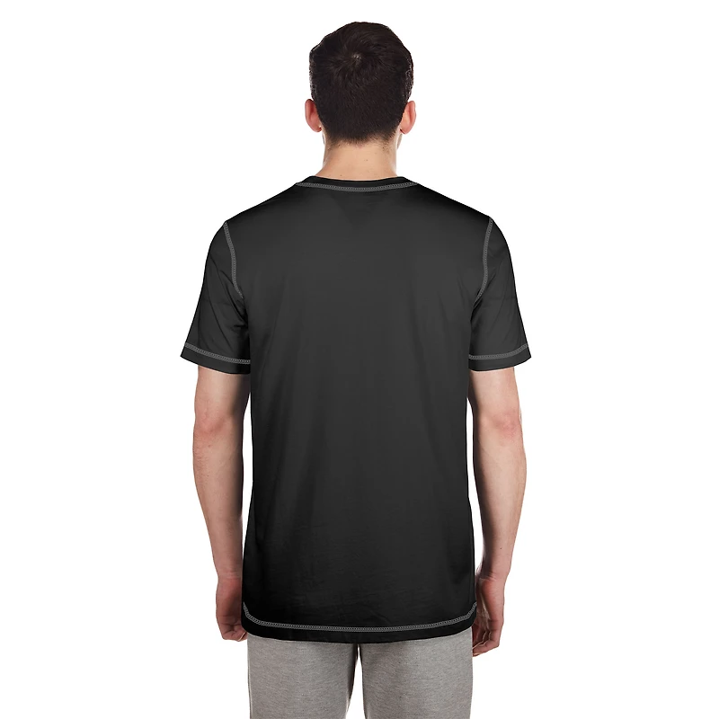 T-shirt New Era noir pour homme, imprimé en relief « Third Down » des Las Vegas Raiders