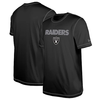T-shirt noir à imprimé Third Down Puff des Las Vegas Raiders New Era pour hommes