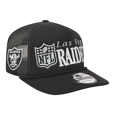 Men's New Era Black Las Vegas Raiders Throwback Foam 19TWENTY Adjustable Hat