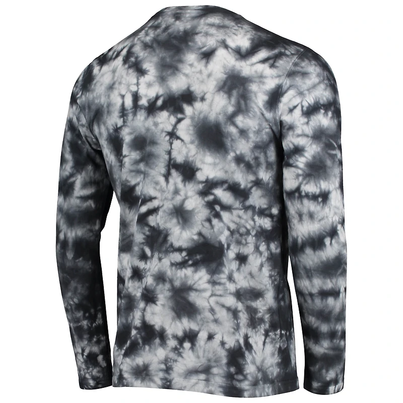 Men's New Era Black Las Vegas Raiders Tie-Dye Long Sleeve T-Shirt