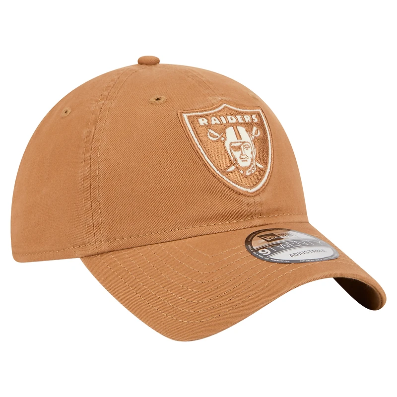 Casquette ajustable 9TWENTY marron New Era pour homme des Las Vegas Raiders