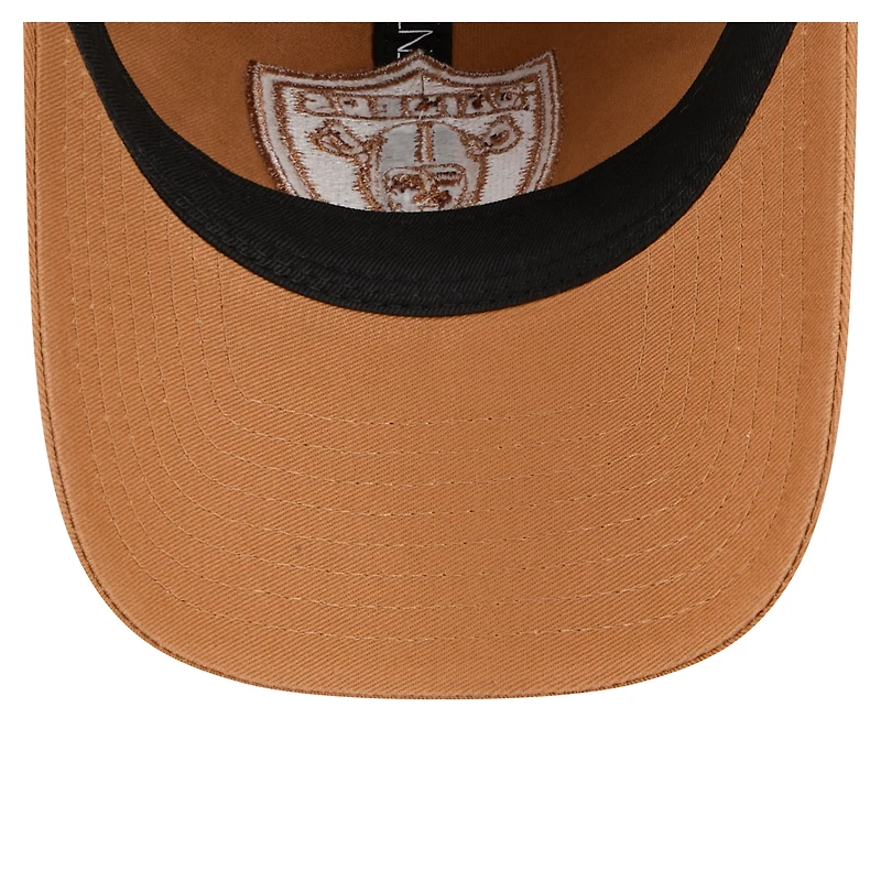 Casquette ajustable 9TWENTY marron New Era pour homme des Las Vegas Raiders